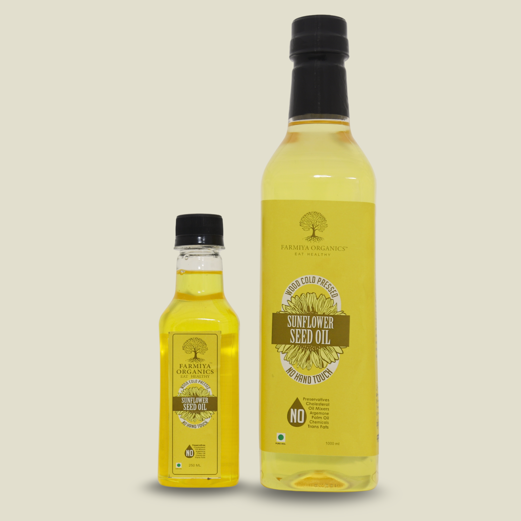 Yellow Sunflower Seed Oil (Set of 2 1000ml, 250ml)